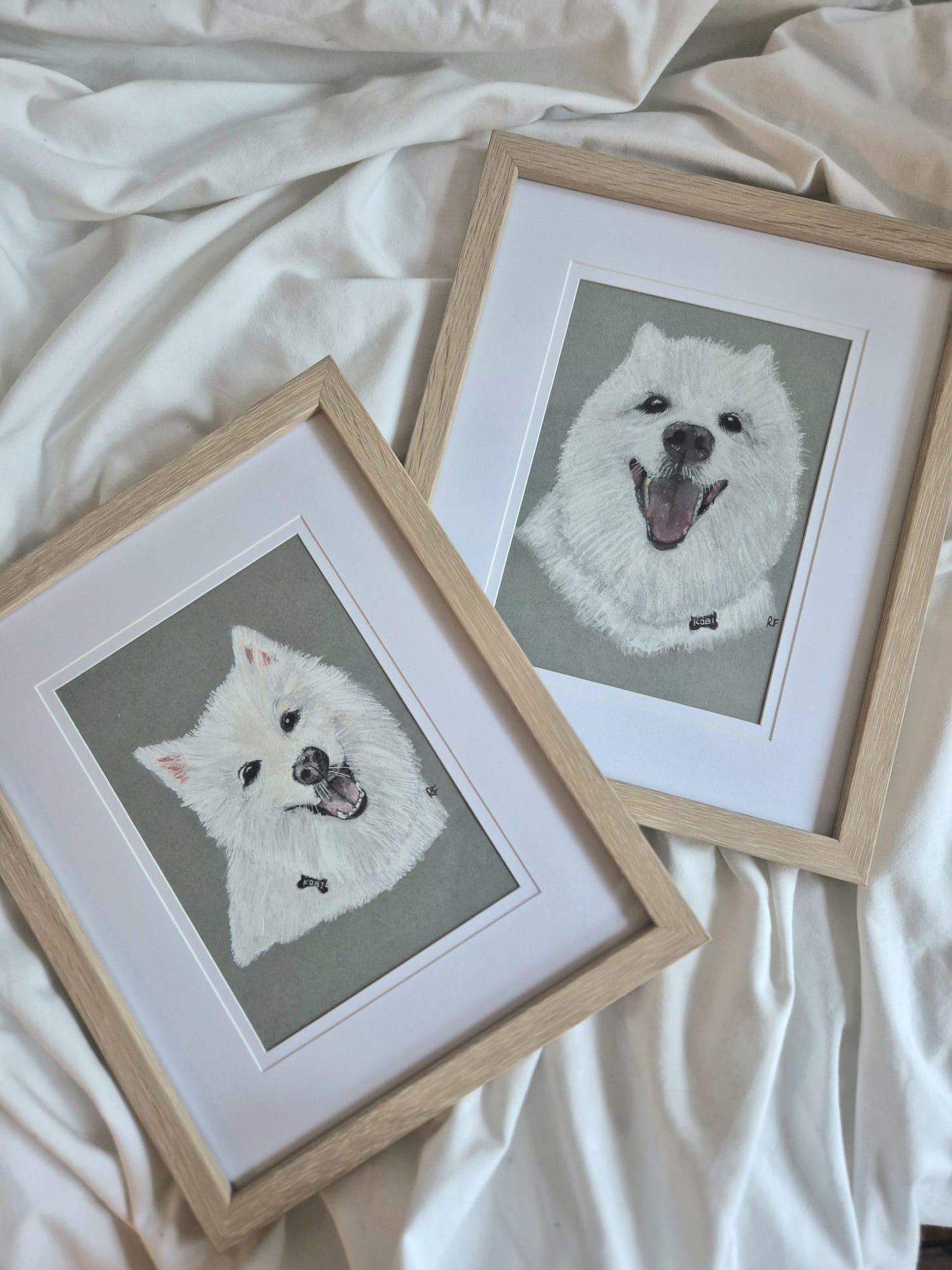 Custom Pet Portait with Watercolours & Pastel Pencils