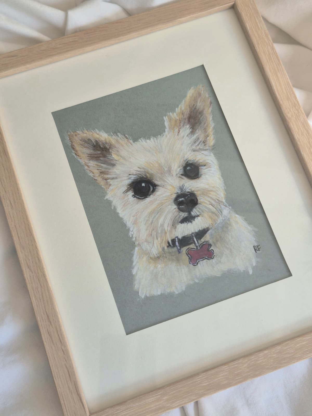 Custom Pet Portait with Watercolours & Pastel Pencils