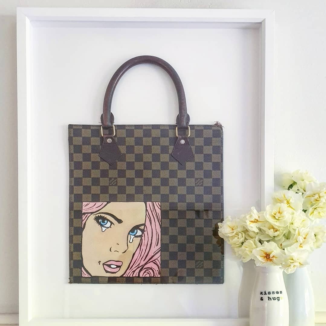 Pink Hair Don't Care' on Vintage Louis Vuitton