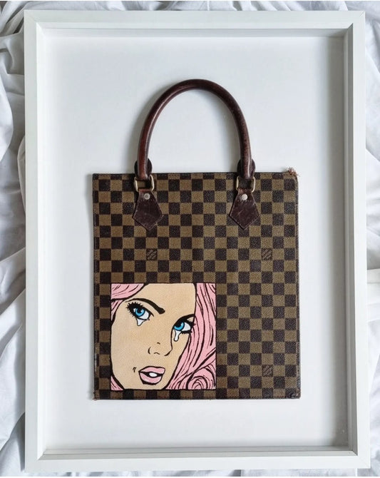 Pink Hair Don't Care' on Vintage Louis Vuitton